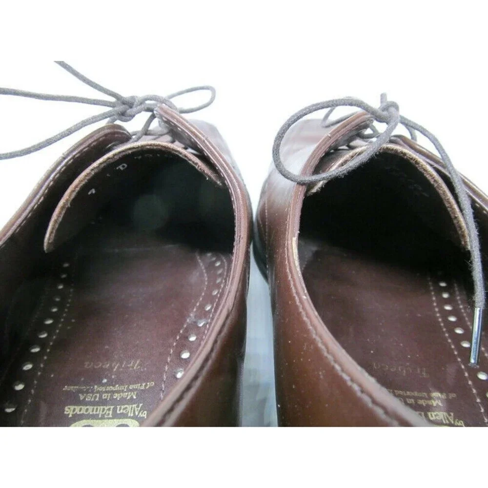 Allen Edmonds Tribecca Mens Brown Leather Apron Toe Lace Up Derbys Size US 9 D